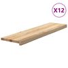 vidaXL Marches d'escalier 12 pcs non trait&eacute; bois de ch&ecirc;ne massif