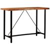 vidaXL Ensemble de bar 5 pcs Bois solide et cuir v&eacute;ritable