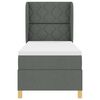 vidaXL Lit &agrave; ressorts avec matelas Gris fonc&eacute; 200 x 80 cm tissu