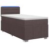 vidaXL Lit boxspring avec matelas Marron fonc&eacute; 90 x 200 cm Tissu