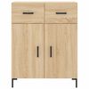 vidaXL Buffet haut Ch&ecirc;ne sonoma 69,5x34x180 cm Bois d'ing&eacute;nierie