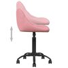 vidaXL Chaise de bureau Rose Velours
