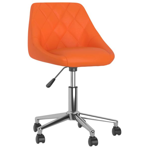 vidaXL Chaise pivotante de salle &agrave; manger Orange Similicuir
