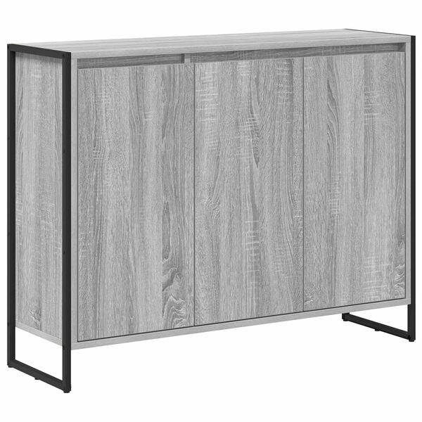vidaXL Meuble d'appoint Gris Sonoma 96,5 x 30 x 75 cm