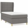 vidaXL Sommier &agrave; lattes de lit avec matelas Gris fonc&eacute; 90x200 cm Tissu