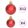vidaXL Ensemble de boules de No&euml;l 108 pcs Rouge et blanc