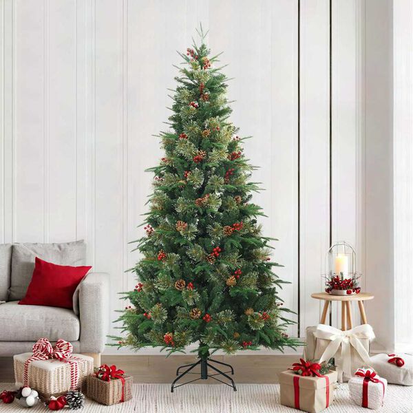 vidaXL Sapin de Noël Artificiel à Branches Articulées Vert 240 cm