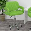 vidaXL Chaise pivotante de salle &agrave; manger Vert Similicuir