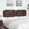 vidaXL Coussin de t&ecirc;te de lit Zadar marron 200 cm similicuir