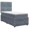 vidaXL Lit boxspring avec matelas Gris fonc&eacute; 80 x 200 cm Velours