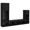vidaXL Meubles TV muraux 4 pc Ch&ecirc;ne noir Bois d'ing&eacute;nierie