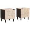 vidaXL Cabinet de chevet 2 pc Blanc 40 x 33 x 46 cm