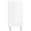 vidaXL Buffets 2 pcs blanc brillant bois d'ing&eacute;nierie