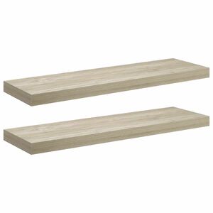 vidaXL &Eacute;tag&egrave;res murales flottantes 2 pcs Ch&ecirc;ne 80x23,5x3,8 cm MDF