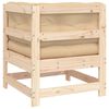 vidaXL Canapé d'angle avec coussins bois de pin solide