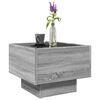 vidaXL Table d'appoint et LED sonoma gris 40x40x30cm bois d'ing&eacute;nierie