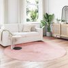 vidaXL Tapis en fausse Tafalla Rose &Oslash; 160 cm Polyester