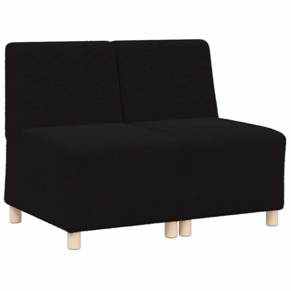 vidaXL Unit&eacute; de Sofa Modulaire Sans Accoudoirs 2 pcs Noir