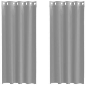 vidaXL Rideaux en voile avec &oelig;illets 2 pcs gris clair 140x225 cm