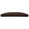 vidaXL Tapis d'escalier auto-adh&eacute;sifs 5 pi&egrave;ces 56 x 17 x 3 cm Marron Demi-rond