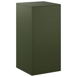 vidaXL Support de Plante Vert olive 40 x 40 x 80 cm Acier patin&eacute;