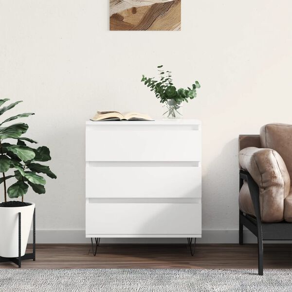 vidaXL Buffet Blanc 60x35x70 cm Bois d'ing&eacute;nierie