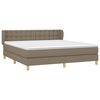 vidaXL Sommier &agrave; lattes de lit avec matelas Taupe 160x200 cm Tissu