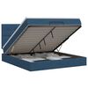 vidaXL Lit ottoman avec matelas Bleu 160 x 200 cm Tissu