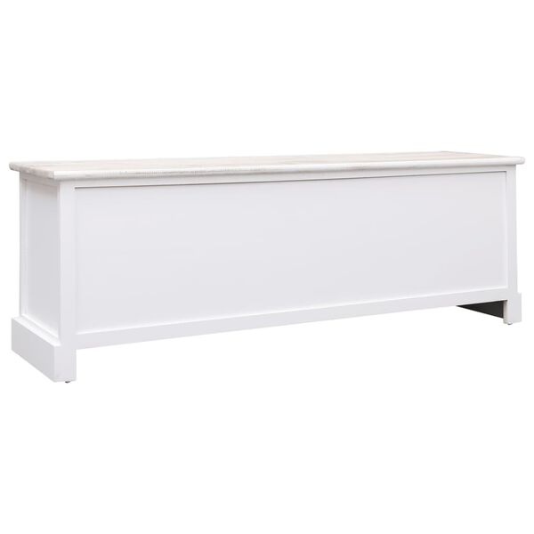 vidaXL Banc d'entr&eacute;e Blanc et marron clair 115x30x40 cm Bois