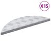 vidaXL Nez de marche 15 pc 60 x 18 x 2,5 cm Argent&eacute; Aluminium