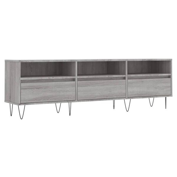 vidaXL Meuble TV sonoma gris 150x30x44,5 cm bois d'ing&eacute;nierie