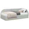 vidaXL Cadre de lit d'angle avec matelas 2 pc Gris clair 80 x 200 cm