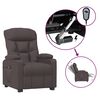 vidaXL Fauteuil inclinable &eacute;lectrique Marron fonc&eacute; Tissu