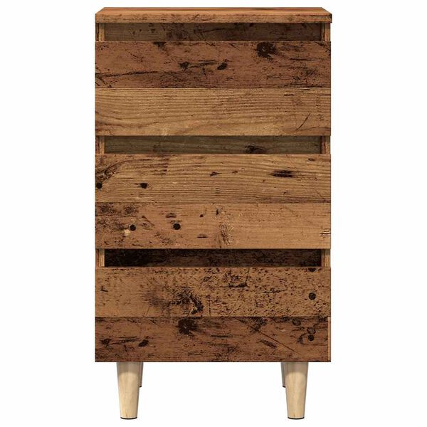 vidaXL Table de chevet vieux bois 40x35x69 cm bois d’ingénierie