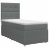 vidaXL Lit boxspring avec matelas Gris fonc&eacute; 80 x 200 cm Tissu