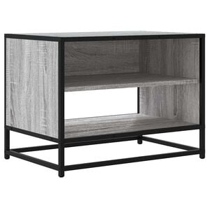 vidaXL Meuble TV sonoma gris 61x40x46 cm bois d'ing&eacute;nierie et m&eacute;tal