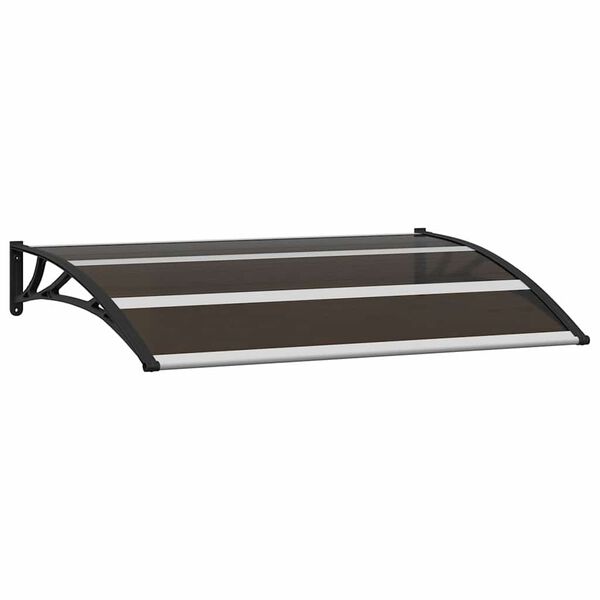 vidaXL Auvent de porte Noir 120x75 cm PC