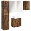 vidaXL Ensemble d'armoire de salle de bain 5 pcs Ch&ecirc;ne fum&eacute;