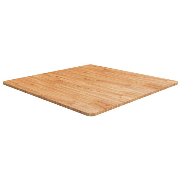 vidaXL Dessus de table carr&eacute; Marron clair80x80x1,5cm Bois ch&ecirc;ne trait&eacute;