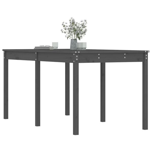 vidaXL Table de jardin gris 159,5x82,5x76 cm bois massif de pin