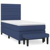 vidaXL Sommier &agrave; lattes de lit avec matelas Bleu 90x200 cm Tissu