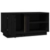 vidaXL Meuble TV Noir 80x35x40,5 cm Bois de pin massif