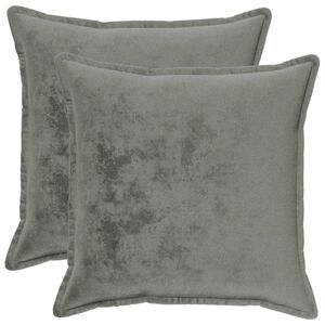 vidaXL Housse de coussin 2 pcs HOUTEN Gris fonc&eacute; 55 x 55 cm Flanelle