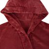 vidaXL Peignoir avec capuche Rouge Bordeaux m Flanelle