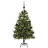vidaXL Sapin de No&euml;l artificiel avec branches pliables et c&ocirc;nes 150 cm