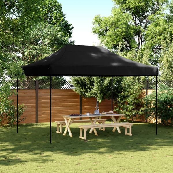 vidaXL Tente de r&eacute;ception pliable escamotable noir 410x279x315 cm