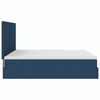 VidaXL Cadre de lit ottoman avec matelas bleu 160x200 cm tissu