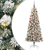 vidaXL Sapin de No&euml;l Artificiel &agrave; Branches Articul&eacute;es Vert et blanc