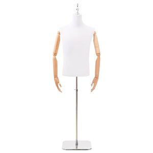 vidaXL Mannequin r&eacute;glable 160-232 cm avec base Homme PP Blanc