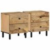 vidaXL Tables de chevet 2 pcs 40x33x46 cm Bois de manguier solide